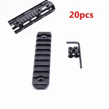 20 штук 9 слотами для карт ультратонкий MLOK рельсовый профиль AR15 M4 M16 M-lok Handguard 20 мм Пикатинни адаптер тактический рельс база
