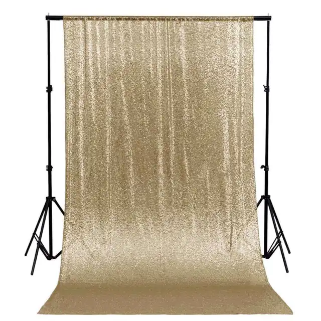 Rose Gold 2x7ft 2 Pec Sequin Curtain Backdrop Wedding Decoration