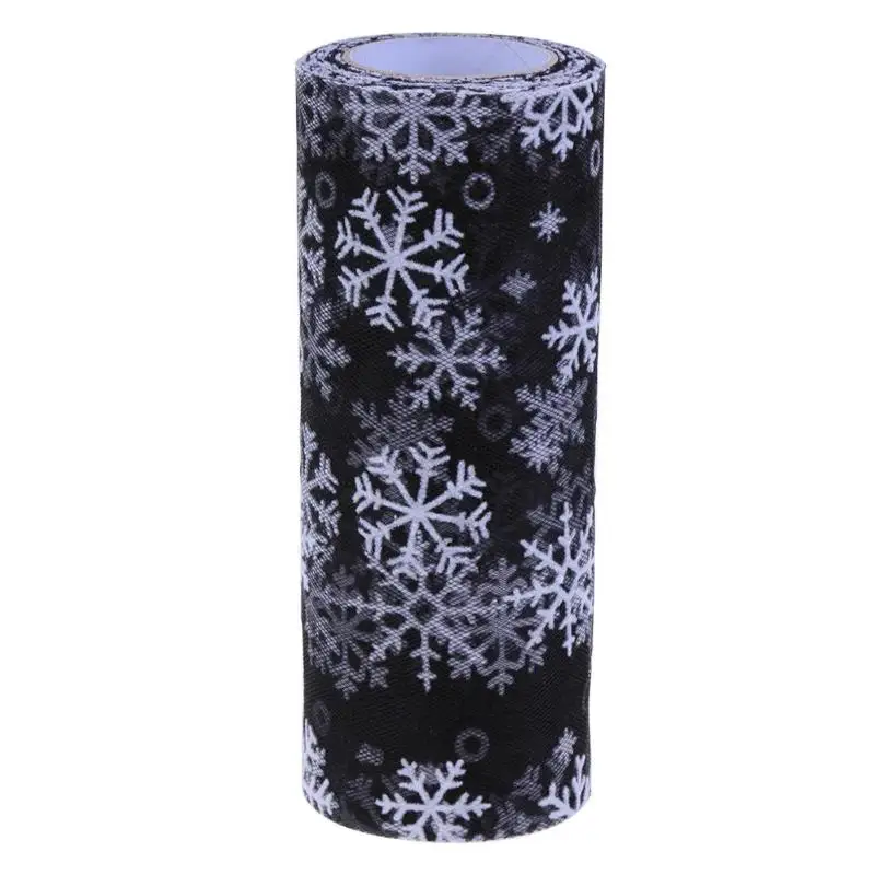 10 Yards Glitter Snowflake Tulle Roll DIY Crafts Wedding Party Decor #UK 