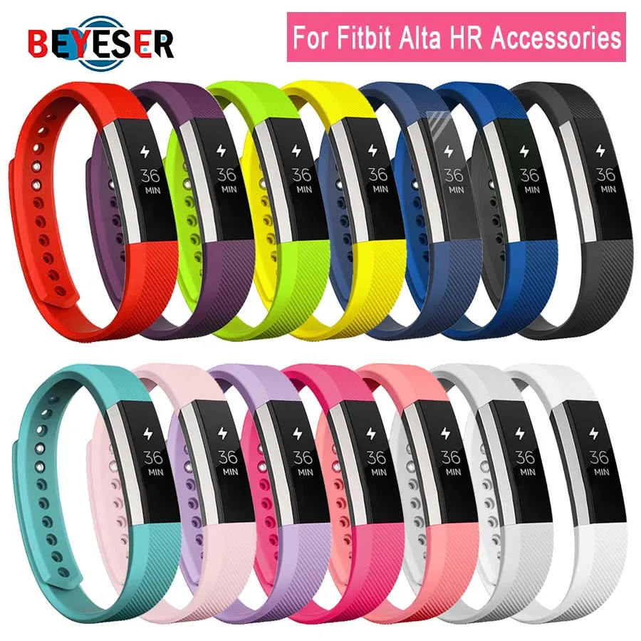 

11 Colors Silicone Watchband High Quality Replacement Wrist Band Silicon Strap Clasp For Fitbit Alta HR Smart Wristband Watch