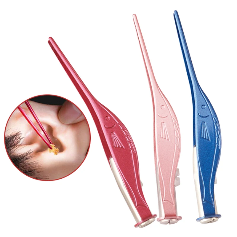 

LED Flashlight Earpick Wax Removal Tweezer Luminous Kids Curette Electric Ear Cleaner Cleaning Device Ear Cleaner Tool