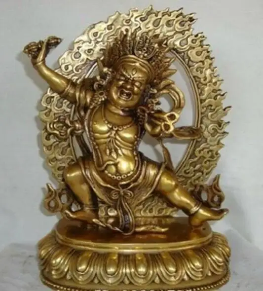 

9''Tibet Tibetan Buddhist Vajrapani buddha bronze statue