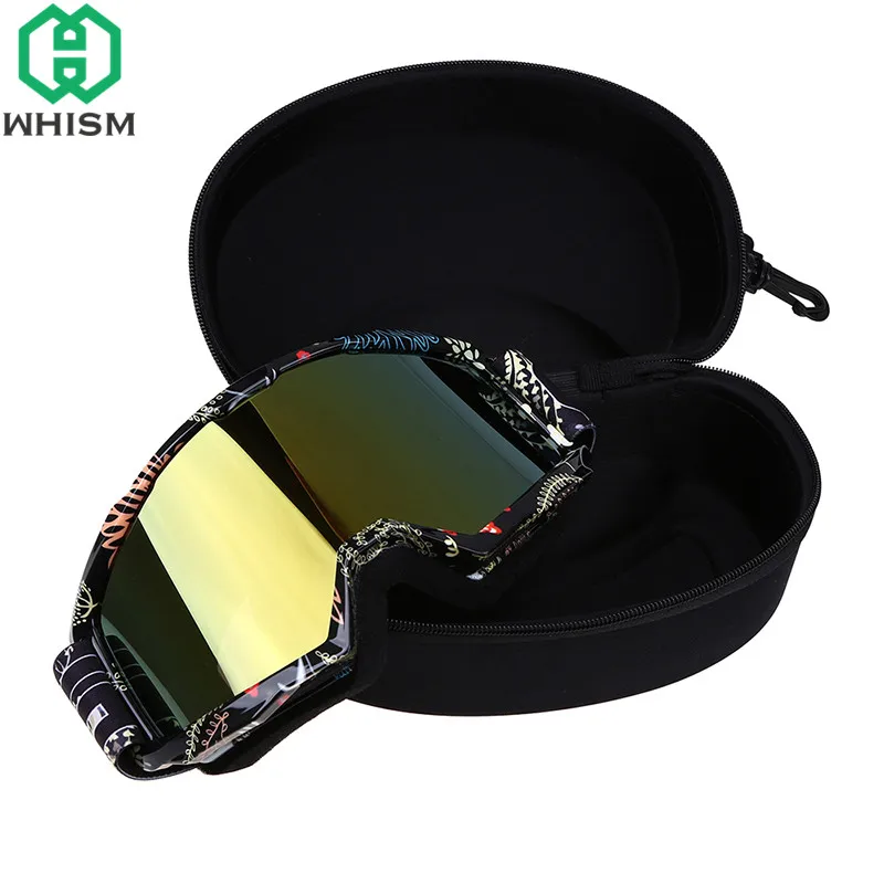 WHISM Portable EVA Ski Goggle Storage Box Glasses Protector Case Skiing