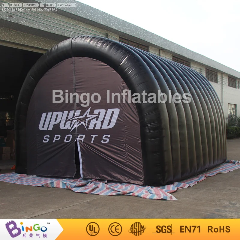 Free Shipping Inflatable Football Helmet Tunnel Inflatable Black Soccer Tunnel Tent for Sport Athletes Entrance toy tents