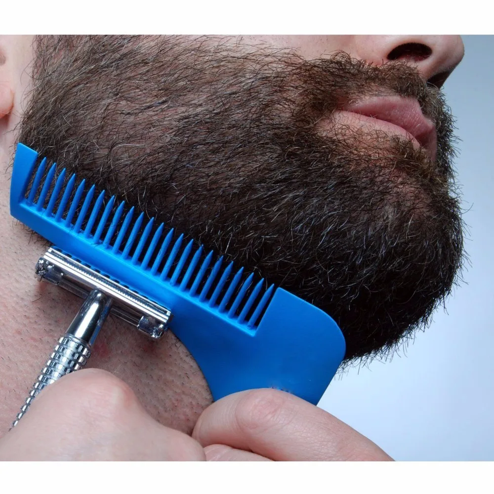 Hot sell plastic beard comb beard shaper for beard styling comb as