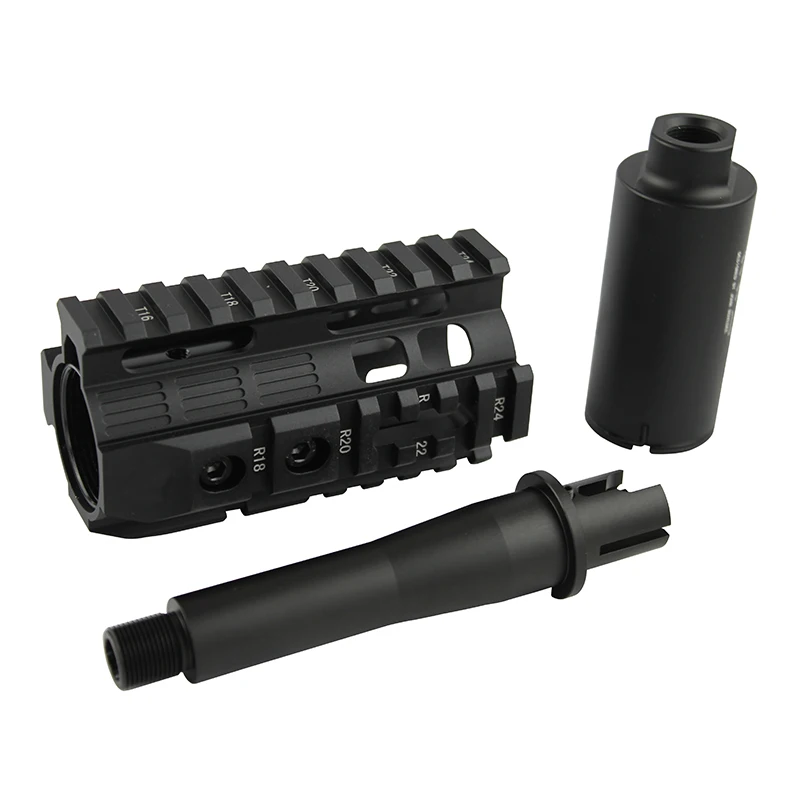 – de para Airsoft Alta Qualidade Polegada Handguard Sistema Ferroviário & Combinação Terno bk Aeg m4 – M16 Cqb 4.0