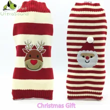 Ультразвуковая одежда для собак лося Санта Клаус рождественское пальто, шерстяное пальто маленький кот пальто куртки для Чихуахуа Йоркширский Размер xs-xl