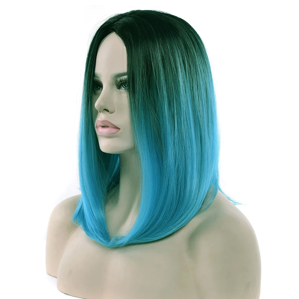Online Shop Soowee 11 Warna Hitam Untuk Biru Ombre Rambut Wig