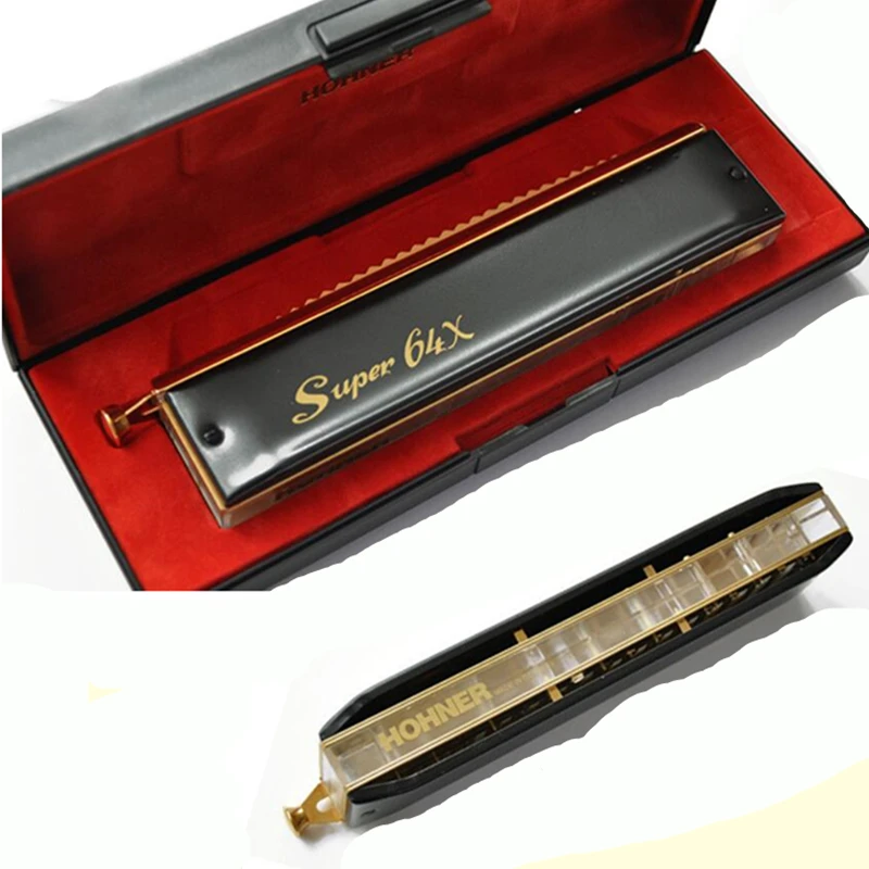 Германия оригинальные HOHNER супер 64X хроматической гармонике акриловые гребень