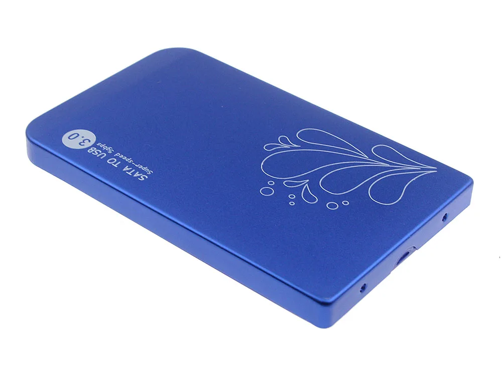 Высокое качество 2," USB 3,0 SATA HDD чехол абсолютно металлический алюминиевый ящик жесткий диск SATA Внешний USB3.0 2,5 дюймов для хранения - Цвет: Синий