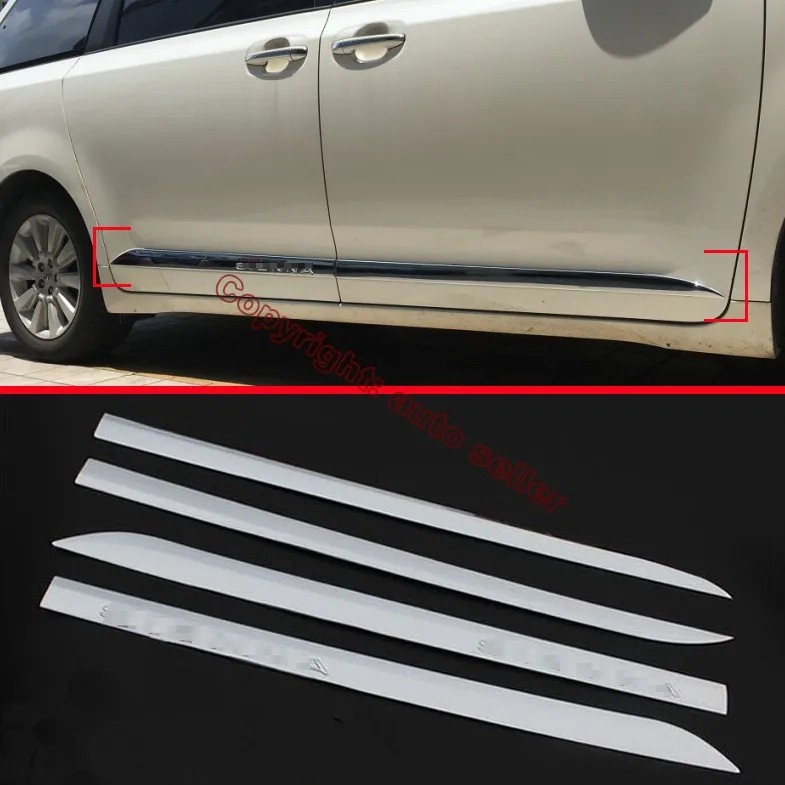 

ABS Chrome Side Door Body Moulding Molding Trim For Toyota Sienna 2015 2016 2017