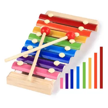 

8 Scale Xylophone Percussion Instrument Hand Knock Piano Children Musical Toy