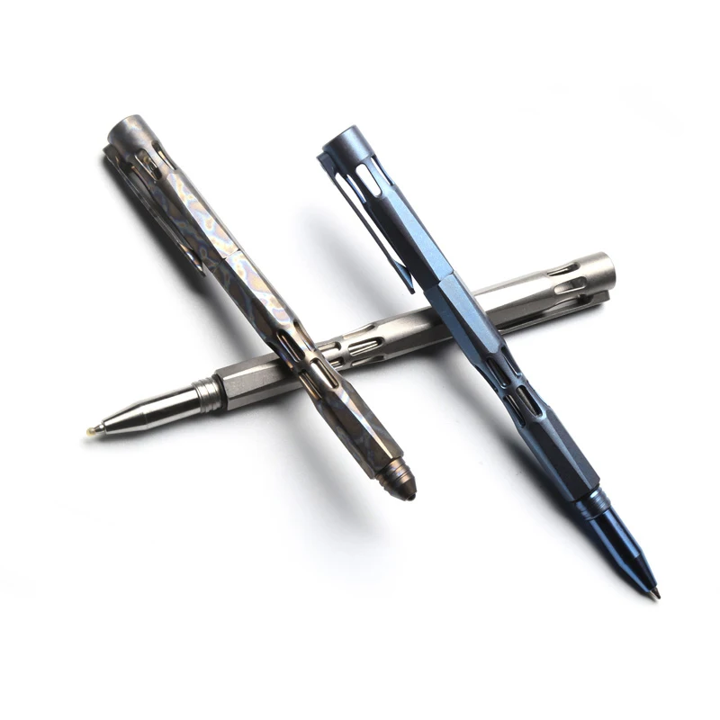 Ballpoint Pen Titanium Alloy Girl Anti-wolf Self-defense Pen Broken Window Defense Supplies Survival EDC Tools