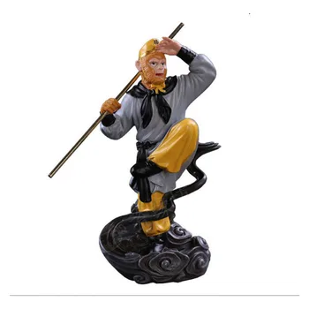 

Chinese Sun Wukong Monkey King Resin Ornament Sandalwood Backflow Incense Burner Aroma Furnace Base Censer with Gift Box