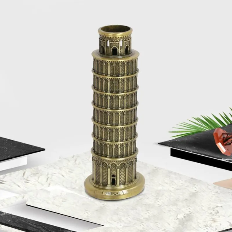 

Nordic Style Home Decoration Accessories The Leaning Tower of Pisa Statue&Sculpture Europe Metal Italy Leaning Tower Escultura