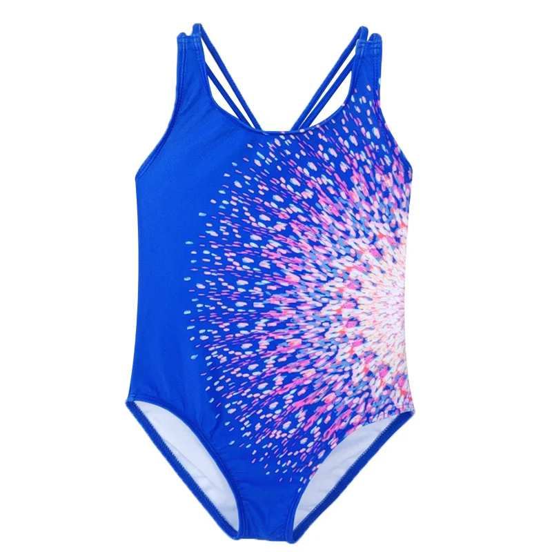 

Baby swimsuit girl swimsuit simple dazzle color luminous effect printing pattern children's swimsuit children's beach wear