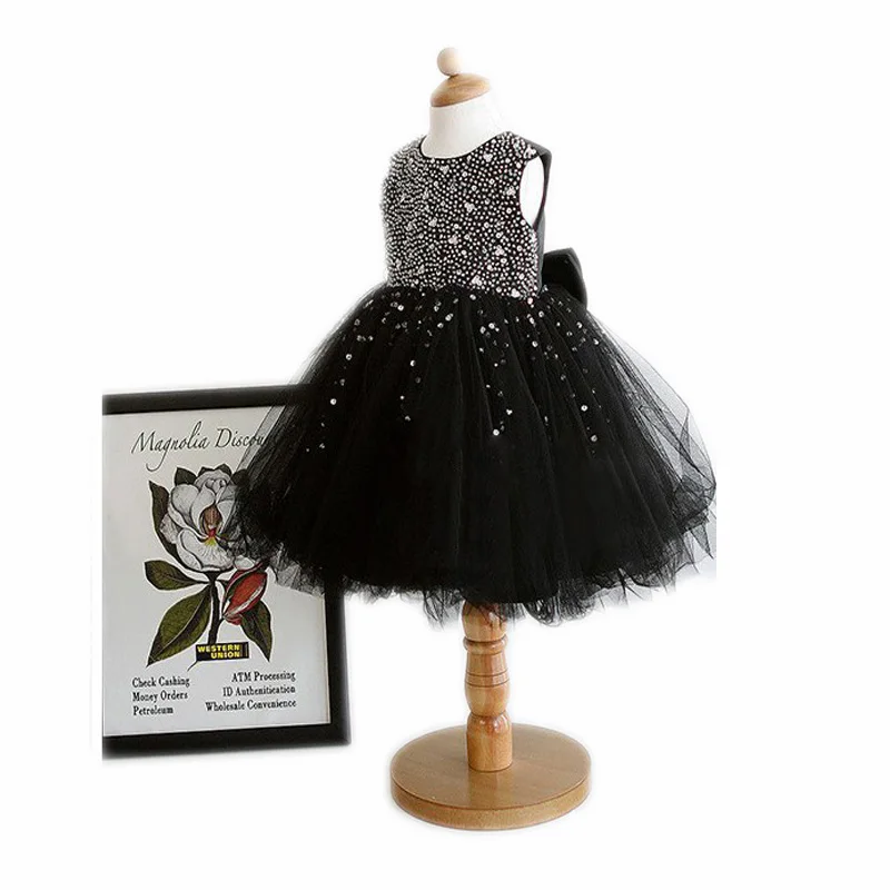 vestido de festa infantil preto