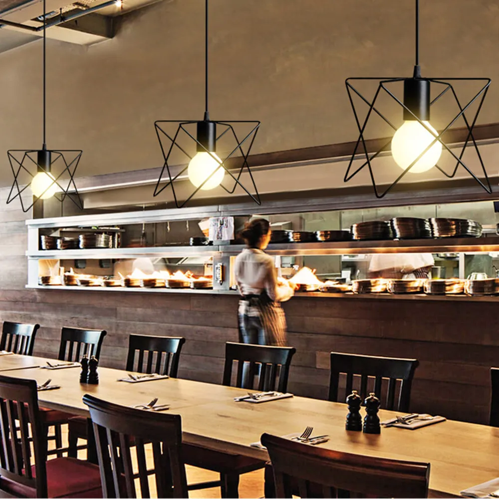 

Retro Industrial Iron Wind Lamp Retro Iron Loft Bar Coffee American Style Lamp Multithread Lid Bar Pendant Light For Dining