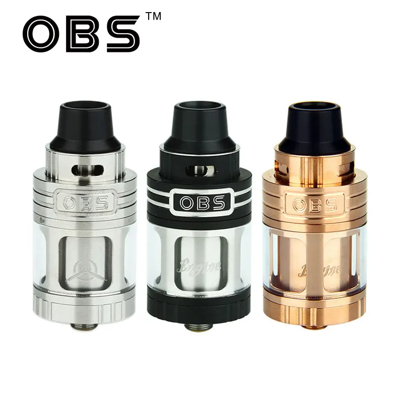 

Original OBS Engine RTA Tank 5.2ml Capacity Atomizer Engine RTA Rebuildable Tank Top Airflow & Side filling Vape Tank Engine RTA