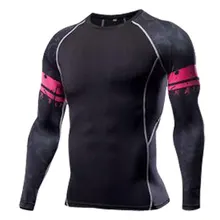 Mens Compression Shirt Sport Shirt Men Punisher Skull Long Sleeve Running T Shirt Bodybuilding GYM Tshirt Rashgard Fitness Top