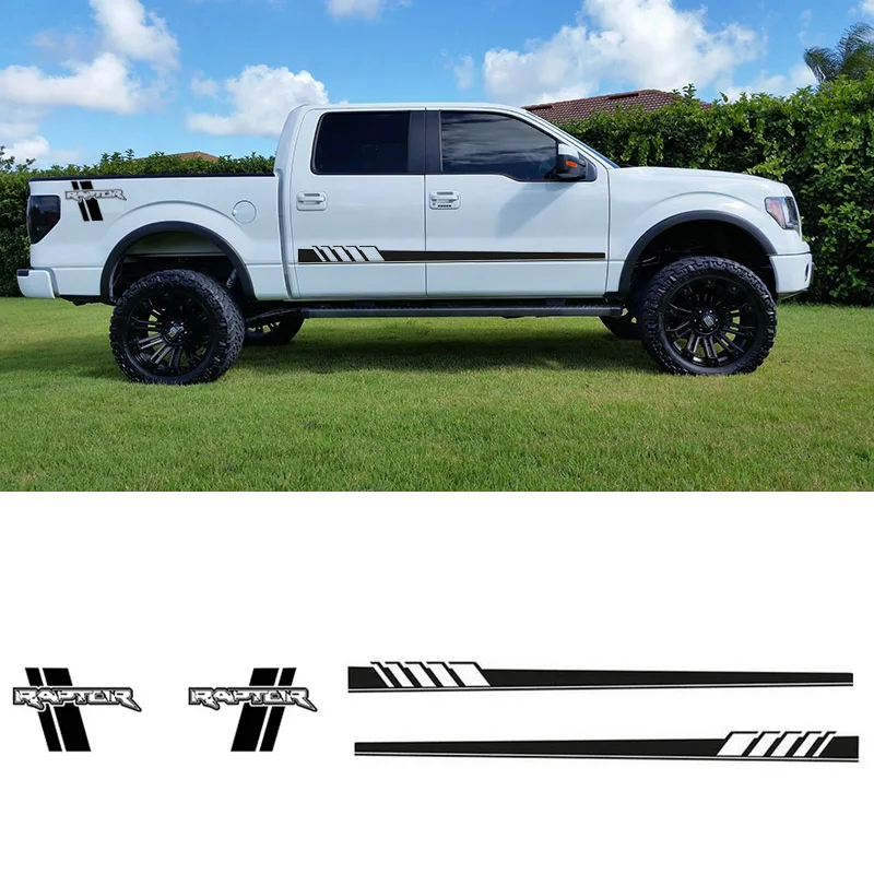 4шт наборы Наклейка боковые полосы графика "L" стрелка для FORD F150 RAPTOR