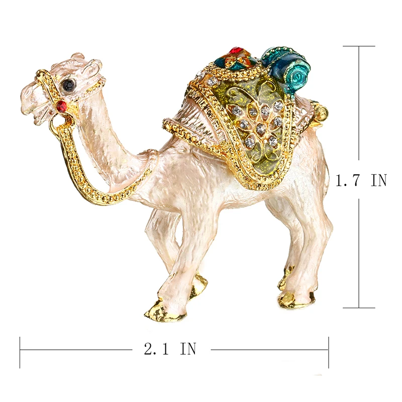 H& D Bejeweled Camel безделушка коробка ручная роспись Коллекционные фигурки подарки Декор коробка для хранения ювелирных изделий с кристаллами украшения