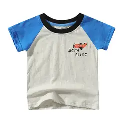 Футболки для малышей Новые летние детские хлопковые футболки с короткими рукавами и рисунком для мальчиков детская одежда