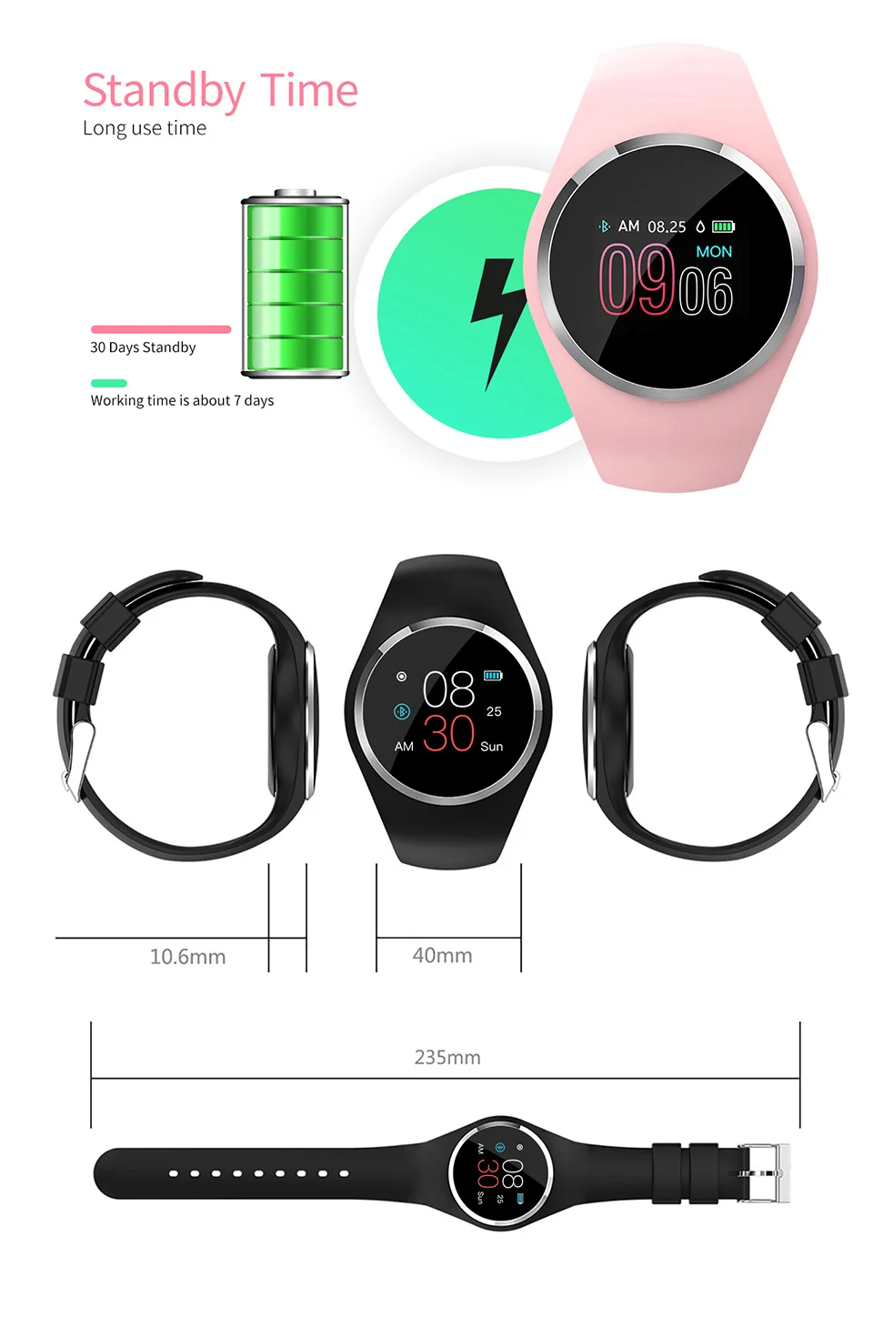 DIGOOR Q1 Fitness bracelet woman IP67 waterproof Support Blood pressure Blood oxygen Monitoring Heart Rate tracker Smart watch (17)