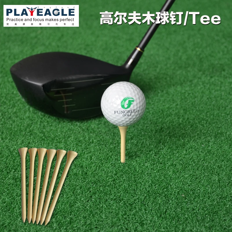 

PLAYEAGLE Golf Driving Rang Golf Tee Biodegradable wooden Golf Tees with Custom Logo Golf Tee 5packs/100 pcs