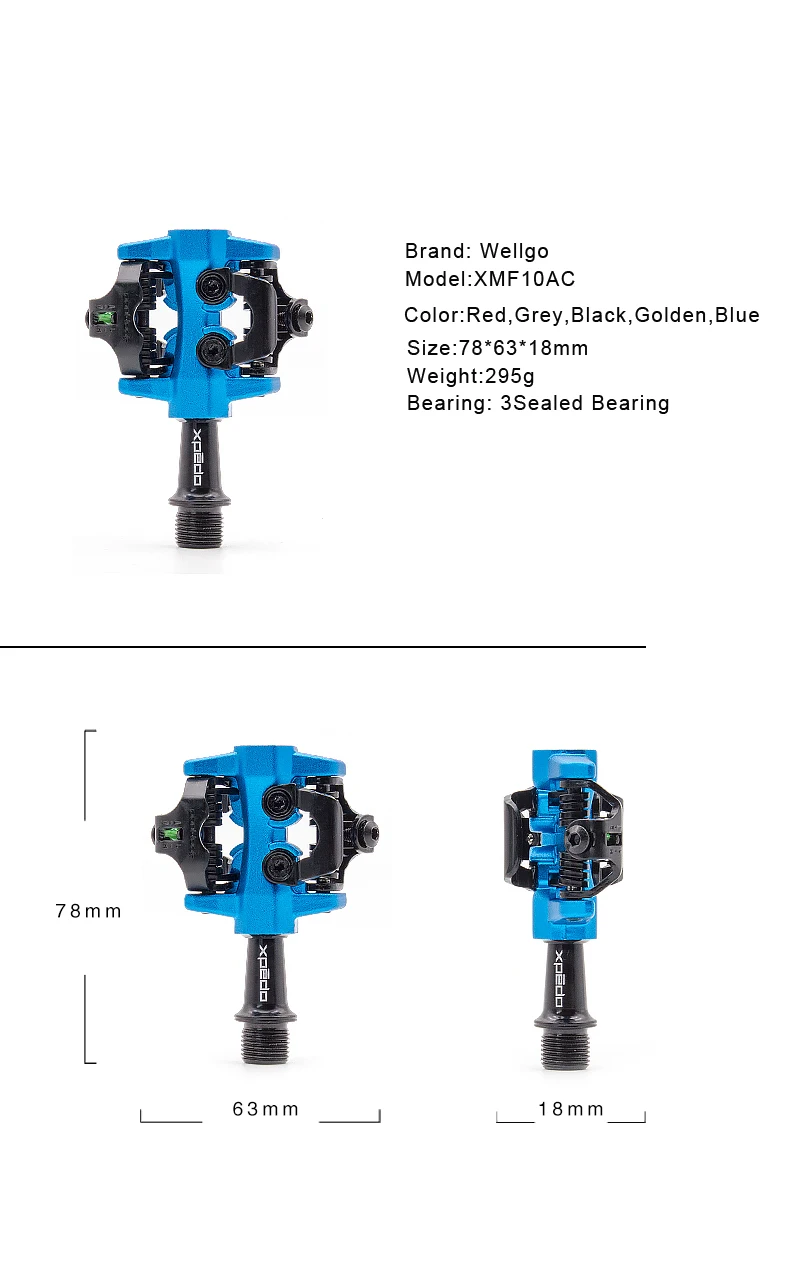 Wellgo Xpedo XMF10AC mtb велосипедные педали высокого качества полностью закрытые 3 подшипника Профессиональный Гоночный велосипедный замок педали сверхлегкие 9/16