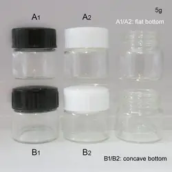 5g 5 мл Портативный стеклянные парфюмерные банки прозрачные бутылки для век Контур для лица для пробников пустой контейнер с Черный Белый cap