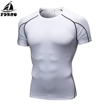 FDBRO Мужская одежда для бега, одежда с коротким рукавом, быстросохнущая одежда, топ, футболка для футбола, тренажерного зала, фитнеса, облегающая Мужская спортивная одежда для тенниса