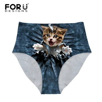 

FORUDESIGNS Cute Women High Waist Panties For Girl Sexy Woman Underwear Seamless Breathable Modal Panty Body Shaper Bragas Mujer