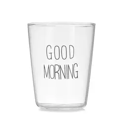 Новый 400 мл краткое стиль доброе утро стекло завтрак чашки стекло ware прекрасные чашки и кружки для молока Smoothie керамическая кружка для
