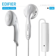 Наушники EDIFIER P180 без спутывания провода включают наушники из губки с легким управлением музыкой и принимать звонки через встроенный micremote