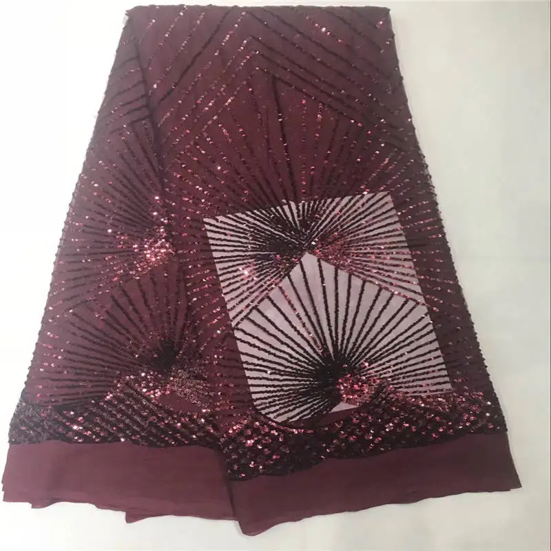 

New design on sale fashion elegant sequins french net lace fabric tulle net lace for ladies party wedding dress making