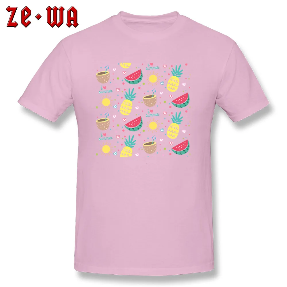 colorful summer 25488 T-Shirt for Students Birthday Autumn Tops & Tees Short Sleeve Brand New Tee-Shirt O-Neck Cotton Fabric colorful summer 25488 pink