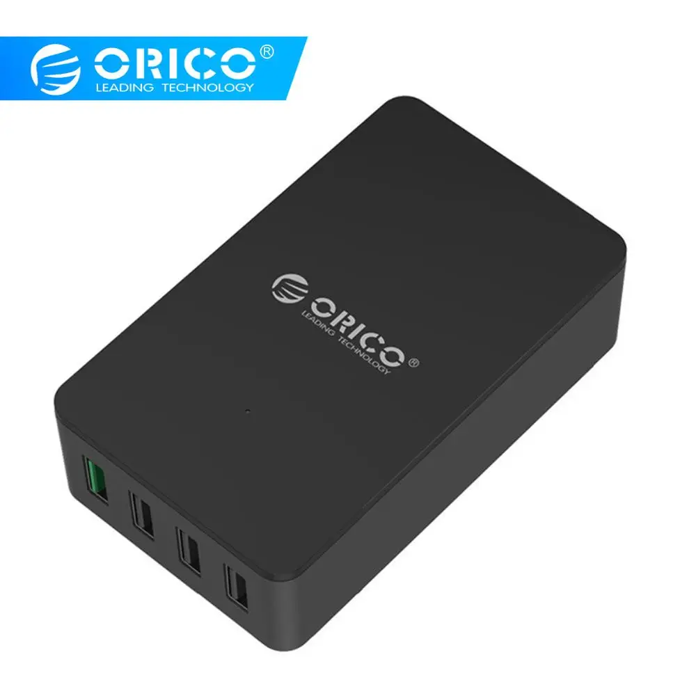 5 портов быстрое зарядное устройство ORICO QSE-5U QC2.0 5V2. 4A/9V2A/12V1. 5A настольное USB для