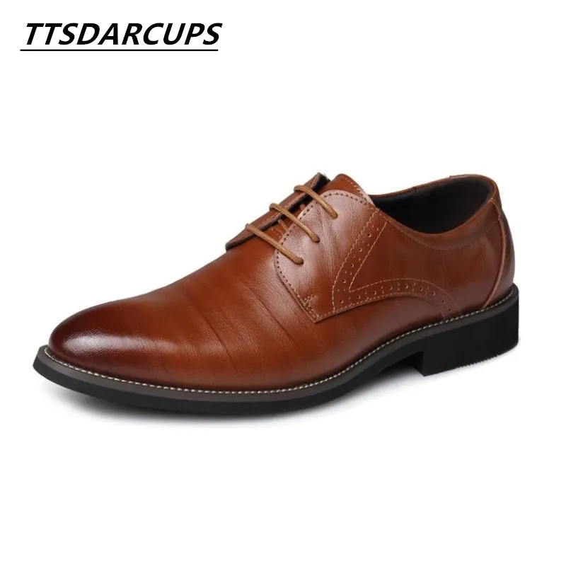 

European and American authentic products Men's single shoes Business leather shoes Big code 38-48 Mens shoes Real leather shoes