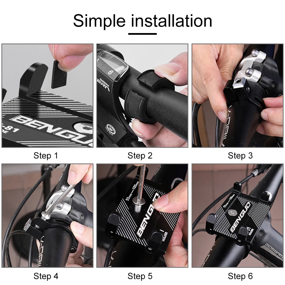 Алюминиевый универсальный велосипедный держатель для телефона, горный велосипед, мотоцикл, зажим для руля, подставка для смартфонов от 3," до 6,2"