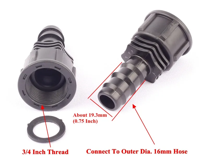 3 шт. 3/4 "Женский нитки до 20 мм Барб шланг Разъем Муфта сад орошения фитинги трубки муфта Veg участок полива