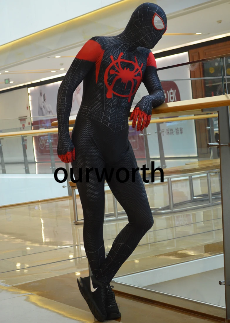 

Miles Spiderman Costume Movie Miles kids/children halloween Spiderman superhero Cosplay Costume In Stock