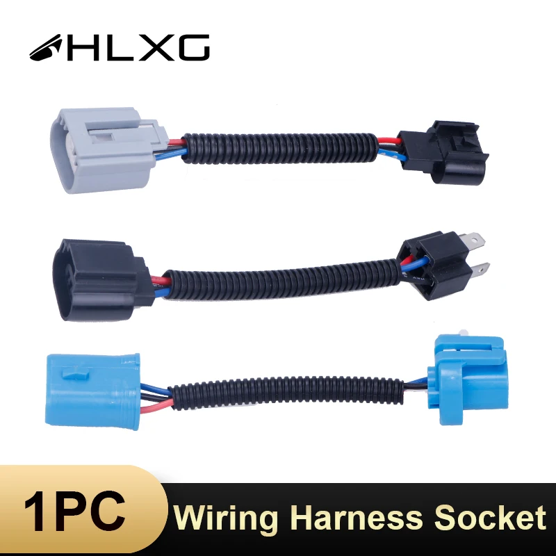 

1 PCS H1 H3 H4 LED H7 9005 9006 Wiring Harness Socket Wire Connector Plug Adapter for Fog light HID LED Bulb car HeadLight Lamp