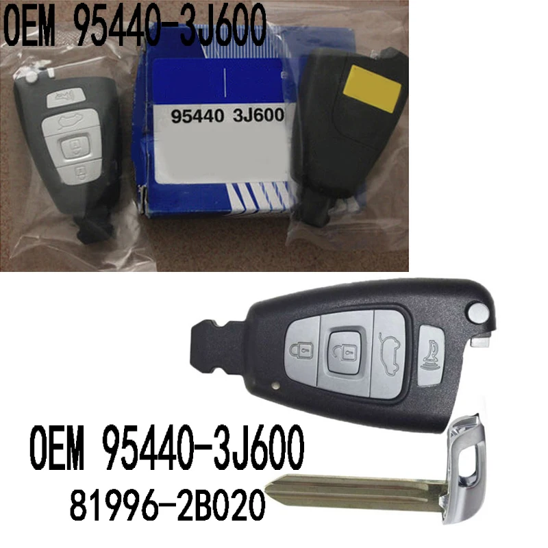 

Never programmed Brand New OEM 954403J600 95440 3J600 819962B020 For Hyundai Veracruz IX55 2007-2012 Smart Key 4B Hatch Key PIC