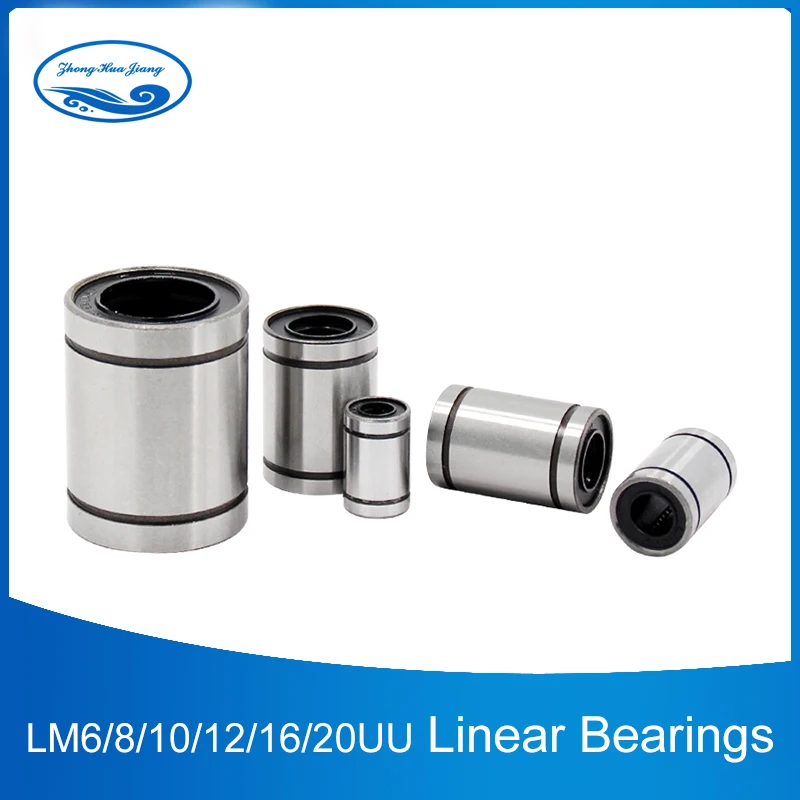 

10pcs/lot Linear Bearing LM6 8 10 12 16 20UU Linear Bushing CNC Linear Bearings for 3D Printer Accessories Bearing Steel