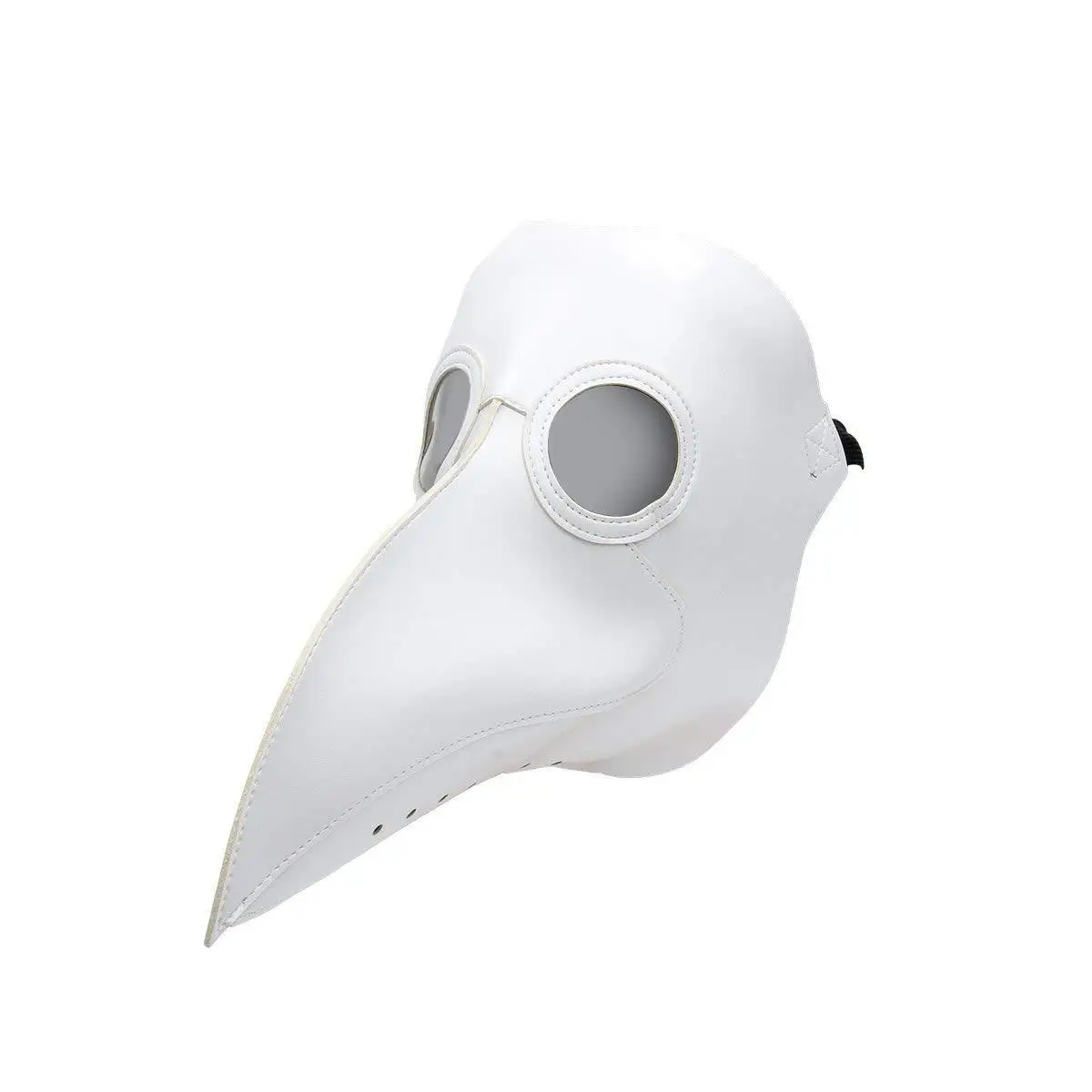 New plague doctor mask Beak Doctor Mask Long Nose Cosplay Fancy Mask Gothic Retro Rock Leather Halloween beak Mask - Цвет: Белый