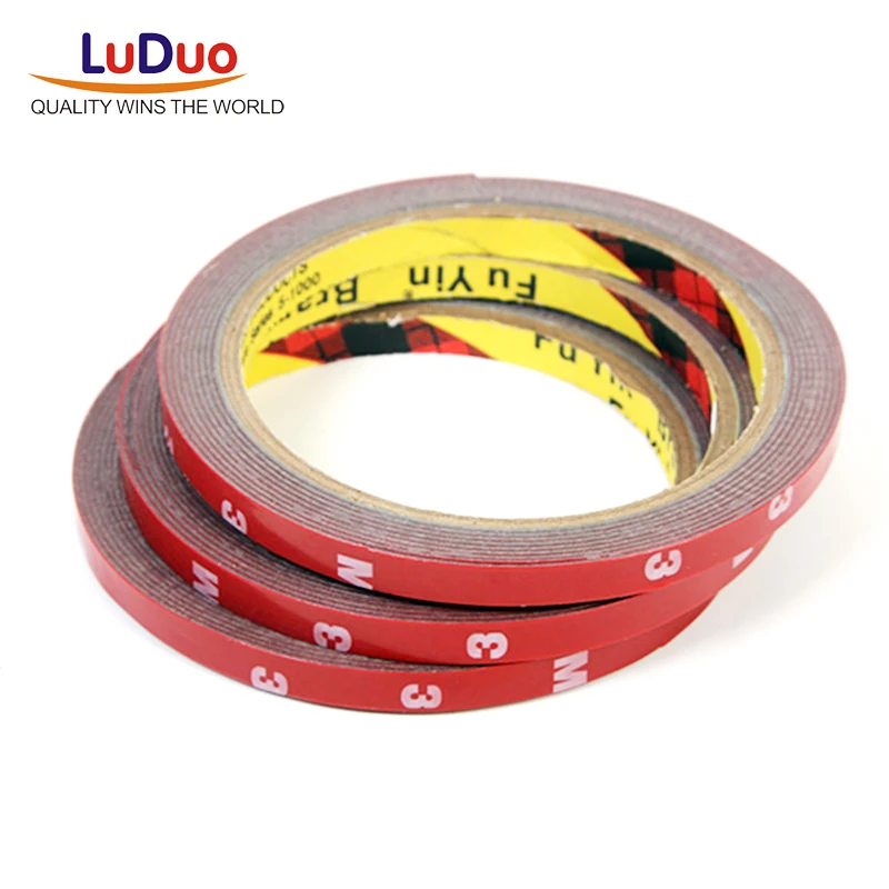 3MX10mm Double sided Acrylic Foam Adhesive faced Tape Stickers Roll for