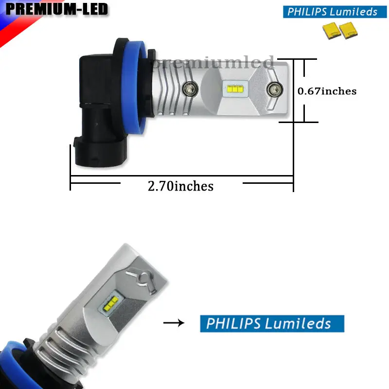 IJDM 6000K белый светодиод Luxen H11 H8 H9 H16(JP) лампы для противотуманных фар дальнего света