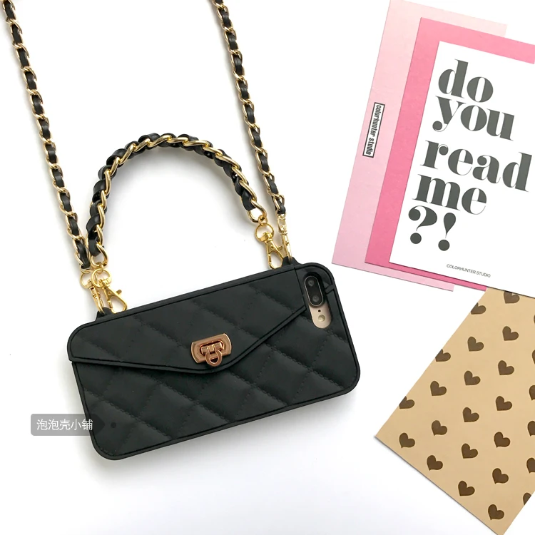 

Fashion Metal Button Satchel Card Phone Cover Case For Iphone X Xs Max Xr 10 8 7 6 6s Plus Luxury Soft Silicone Coque Fundas