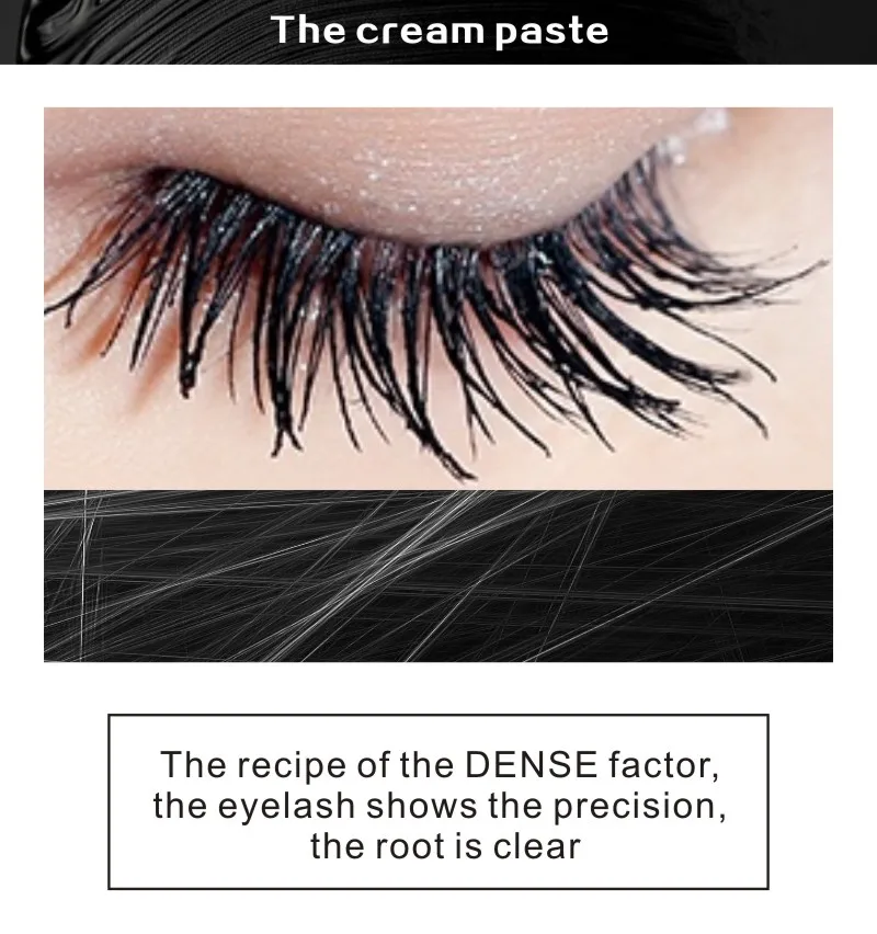 HENLICS Super Volume Black Waterproof Glamour Mascara Natural Thicken Lengthen Eyelash Makeup Mascara (7)